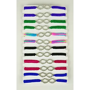 Náušnice UNI Náramek textilní vzor 3