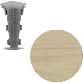 soklová lišta AP28/1 vnitřní růžek k soklové liště SG75, PVC dub unikát, 1 ks