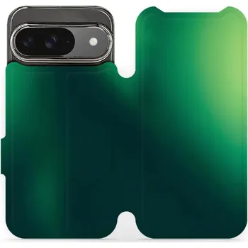 Pouzdro na mobilní telefon Flipové pouzdro Mobiwear - Google Pixel 9 - VP61S Zelený odstín (Knížkové flip pouzdro, obal, kryt na mobil Google Pixel 9 - VP61S Zelený odstín, materiál Umělá kůže + TPU - ochrana 360°, stojánek, silikonová vanička, magnetické zavírání)