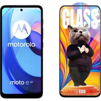 3D Ochranné tvrzené sklo na Motorola Moto E30 - Mr. Cat ESD