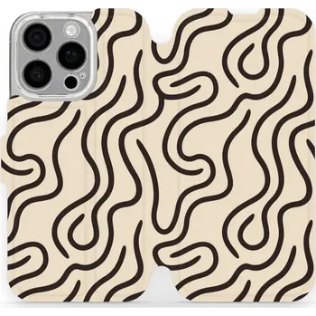Pouzdro na mobilní telefon Flipové pouzdro Mobiwear - Apple iPhone 16 Pro - VA60S Linky (Knížkové flip pouzdro, obal, kryt na mobil Apple iPhone 16 Pro - VA60S Linky, materiál Umělá kůže + TPU - ochrana 360°, stojánek, silikonová vanička, magnetické zavírání)