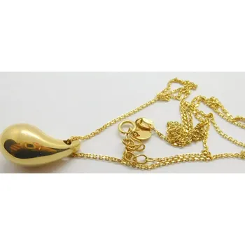 Řetízek Klenoty Budín Mohutný dámský zlatý náhrdelník s velkou kapkou 585/3,18gr 45cm HK4053 (Klenoty Budín Mohutný dámský zlatý náhrdelník s velkou kapkou 585/3,18gr 45cm HK4053)