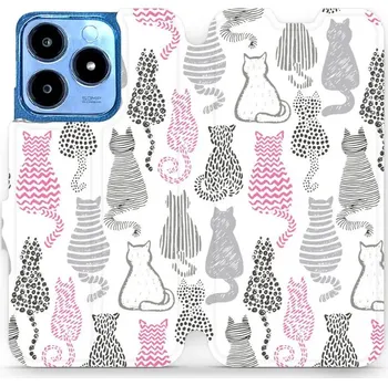 Pouzdro na mobilní telefon Flipové pouzdro Mobiwear - Realme C63 - MX01S Kočičí zádíčka (Knížkové flip pouzdro, obal, kryt na mobil Realme C63 - MX01S Kočičí zádíčka, materiál Umělá kůže + TPU - ochrana 360°, stojánek, silikonová vanička, magnetické zavírání)