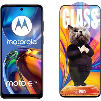 3D Ochranné tvrzené sklo na Motorola Moto E32 - Mr. Cat ESD