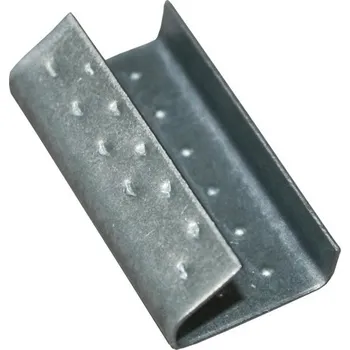 Organizace kabelů Spona vázací pro polypropylénovou pásku PP šíře 13mm, plechová, 1000 ks