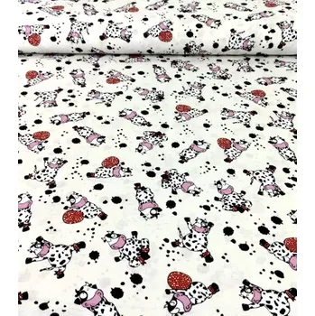Bavlněná látka veselé krávy plátno 140cm | RTex