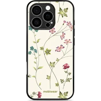 Pouzdro na mobilní telefon Lesklý kryt Mobiwear Glossy - Apple iPhone 16 Pro - G035G - Tenké rostlinky s květy (Prémiové lesklé pouzdro, obal, kryt Mobiwear Glossy na mobil Apple iPhone 16 Pro - G035G - Tenké rostlinky s květy, materiál Plast + TPU silikon - krytí po všech stranách