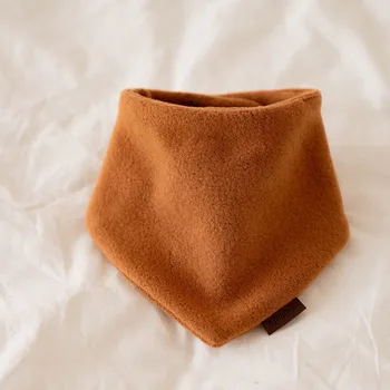 Šátek Nákrčník šátek pro miminko / bio bavlněný beránek karamelový