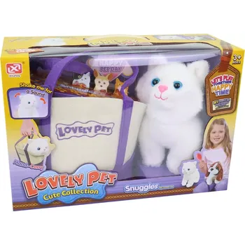 plyšák PLYŠOVÁ KOČIČKA se zvukem a taškou