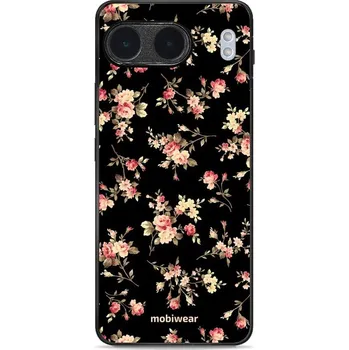Pouzdro na mobilní telefon Lesklý kryt Mobiwear Glossy - OnePlus Nord 4 5G - G039G - Květy na černé (Prémiové lesklé pouzdro, obal, kryt Mobiwear Glossy na mobil OnePlus Nord 4 5G - G039G - Květy na černé, materiál Plast + TPU silikon - krytí po všech stranách, neošoupatelný potisk