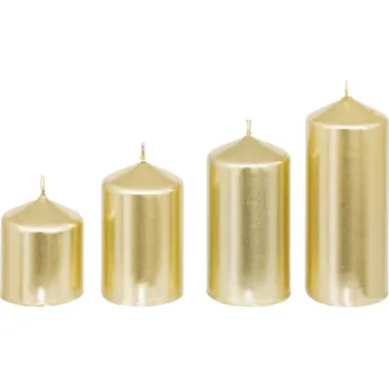 Atmosphera Sada svíček LED o různé velikosti, Ø 5 cm, zlaté