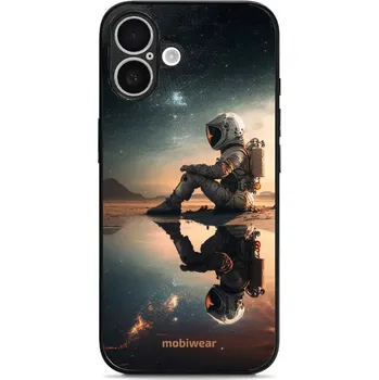 Telefonní příslušenství Lesklý kryt Mobiwear Glossy - Apple iPhone 16 - G003G Astronaut na samotce (Prémiové lesklé pouzdro, obal, kryt Mobiwear Glossy na mobil Apple iPhone 16 - G003G Astronaut na samotce, materiál Plast + TPU silikon - krytí po všech stranách, neošoupatelný)
