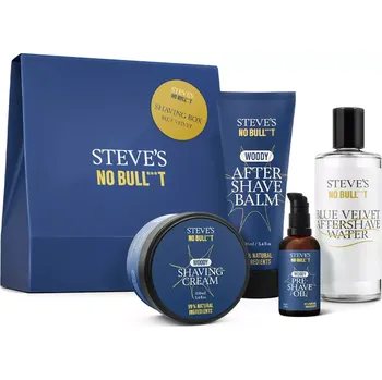 Steve´s Shaving Box Blue Velvet - Dárková sada s produkty na holení pro muže 100 ml