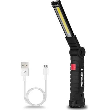 Svítilna PRACOVNÍ SVÍTILNA LED 6W COB + 1 LED S MAGNETEM | 1200 lm | USB NABÍJENÍ