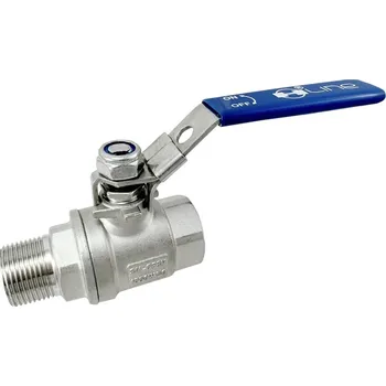 Ventil H2O Kulový kohout NEREZ MF 3/4" PN63, -20°C až +180°C s uzamykatelnou pákou INOX607.020