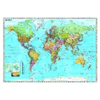 Stiefel Wandkarte Großformat Weltkarte (deutsch), ohne Metallstäbe