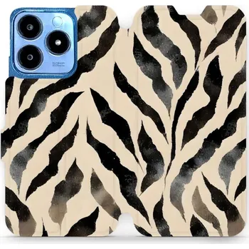 Pouzdro na mobilní telefon Flipové pouzdro Mobiwear - Realme C63 - VA53S Zebří (Knížkové flip pouzdro, obal, kryt na mobil Realme C63 - VA53S Zebří, materiál Umělá kůže + TPU - ochrana 360°, stojánek, silikonová vanička, magnetické zavírání)