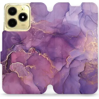 Pouzdro na mobilní telefon Flipové pouzdro Mobiwear - Realme C61 - VP20S Fialový mramor (Knížkové flip pouzdro, obal, kryt na mobil Realme C61 - VP20S Fialový mramor, materiál Umělá kůže + TPU - ochrana 360°, stojánek, silikonová vanička, magnetické zavírání)