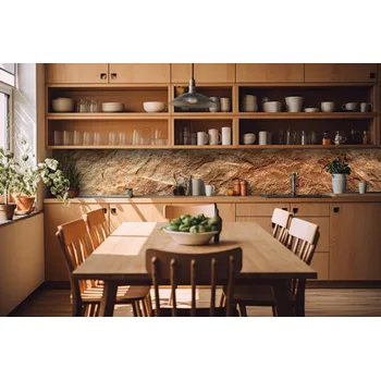 Fototapeta DIMEX | Fototapeta do kuchyně Mramor KI-420-067| 420 x 60 cm | béžová, hnědá + Samolepicí fototapeta za kuchyňskou linku DIMEX Mramor v šíři 420 cm