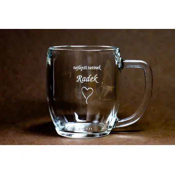 Sklenice Svatební diář - Pivní půllitr s textem 500 ml