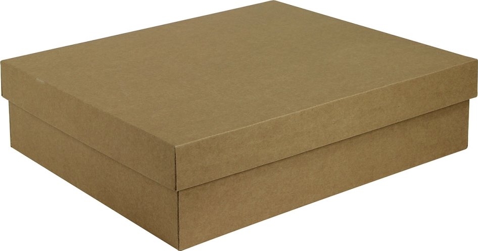 Dárková krabice 360x330x95 mm, na 3 láhve vína, dno + víko, hnědá