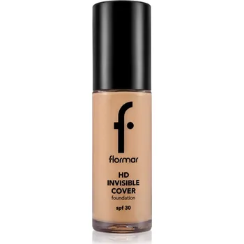 Make-up flormar HD Invisible Cover Foundation lehký make-up s rozjasňujícím účinkem SPF 30 odstín 090 Golden Natural 30 ml