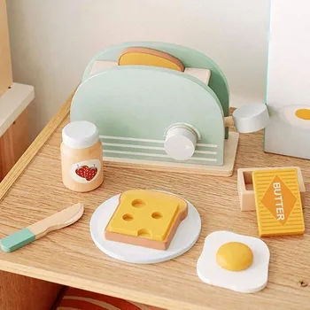 Dětská kuchyňka Dřevěný snídaňový set na hraní