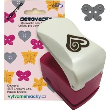 Děrovačka Creatoys Děrovačky s embosing efektem - motýl s dírkami