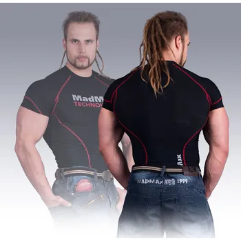 Pánské tričko MadMax MSW901 Black/Red M