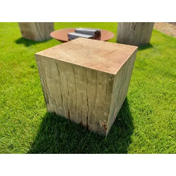 Venkovní dlažba Masivní dubová kostka, 400x400x400 mm