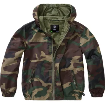 Pánská bunda Dětská bunda Summer Windbreaker Frontzip, Brandit, woodland, 170/176
