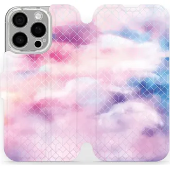 Pouzdro na mobilní telefon Flipové pouzdro Mobiwear - Apple iPhone 16 Pro - MR02S Vodovkové obrazce (Knížkové flip pouzdro, obal, kryt na mobil Apple iPhone 16 Pro - MR02S Vodovkové obrazce, materiál Umělá kůže + TPU - ochrana 360°, stojánek, silikonová vanička, magnetické zavírání