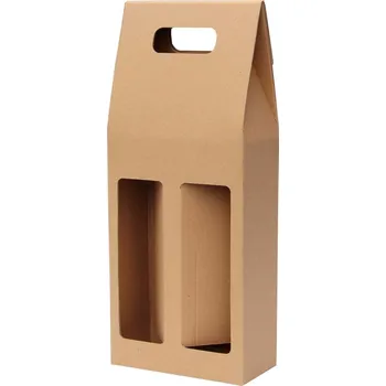 Víno Odnoska na víno 160x80x320 mm, mikrovlna hnědo hnědá 2 x 0,75l