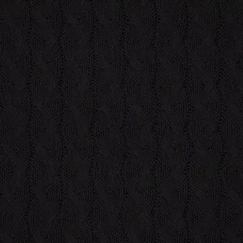 Svetrovina vzorek copánky Černá (E) (Výrazné svetroviny)