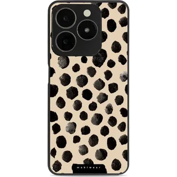 Pouzdro na mobilní telefon Lesklý kryt Mobiwear Glossy - Realme C61 - GA50G Černé puntíky (Prémiové lesklé pouzdro, obal, kryt Mobiwear Glossy na mobil Realme C61 - GA50G Černé puntíky, materiál Plast + TPU silikon - krytí po všech stranách, neošoupatelný potisk, tenké provedení,)