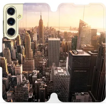 Pouzdro na mobilní telefon Flipové pouzdro Mobiwear - Samsung Galaxy S24 FE - M138P New York (Knížkové flip pouzdro, obal, kryt na mobil Samsung Galaxy S24 FE - M138P New York, materiál Umělá kůže + TPU - ochrana 360°, stojánek, silikonová vanička, magnetické zavírání)