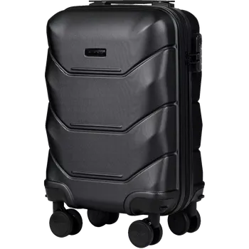 WINGS Cestovní kufr Peacock ABS DARK GREY malý xS