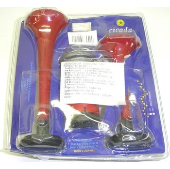 Houkačka Fanfára, fanfáry 2 tóny 12V červená