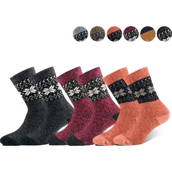 Dámské termo ponožky LOOKEN Dámské vlněné termoponožky ALPACA ZCM92106 3 páry Velikost: 35-38