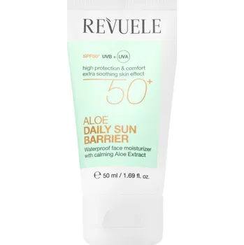 Přípravek na opalování Revuele Aloe Daily Sun Barrier SPF 50+ zklidňující denní krém SPF 50+ 50 ml