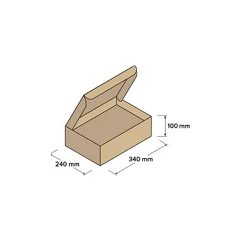 Úložný box Kartonové krabice 340x240x100mm, 10 ks