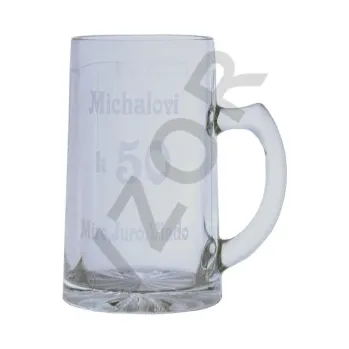 Sklenice Sklenice Krýgl s Uchem - 0.330 bezbarevná + zákaznícky nápis