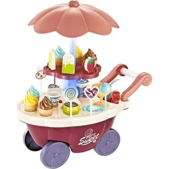 Hra na obchod Kruzzel sada velký vozík na zmrzlinu s příslušenstvím
