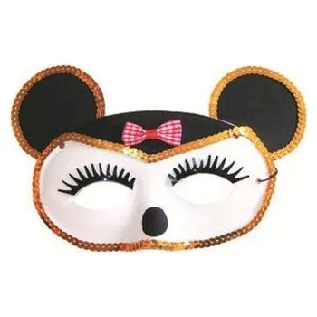 Karnevalová maska Plesová škraboška myška 19cm