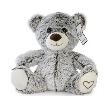 plyšák Miś brązowy siedzący z serduszkiem