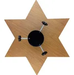 Stojánek vánoční ocelový, vzhled dřeva - 51,5 x 51,5 cm hvězda