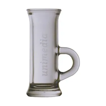 Sklenice Sklenička Island 2 s Uchem - 0.05 bezbarevná + logo Unimedia