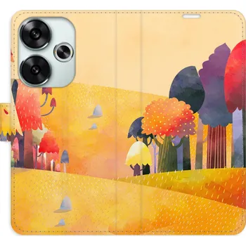 Pouzdro na mobilní telefon Flip pouzdro iSaprio - Xiaomi Poco F6 - Autumn Forest - kapsičky na karty (Knížkový flip kryt, obal, pouzdro iSaprio na mobil Xiaomi Poco F6 - Autumn Forest - 360° ochrana telefonu, přihrádka na karty a hotovost, funkce stojánku, pevná TPU vanička,)