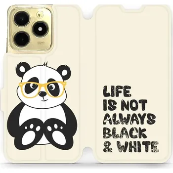Pouzdro na mobilní telefon Flipové pouzdro Mobiwear - Realme C61 - M041S Panda - life is not (Knížkové flip pouzdro, obal, kryt na mobil Realme C61 - M041S Panda - life is not, materiál Umělá kůže + TPU - ochrana 360°, stojánek, silikonová vanička, magnetické zavírání)