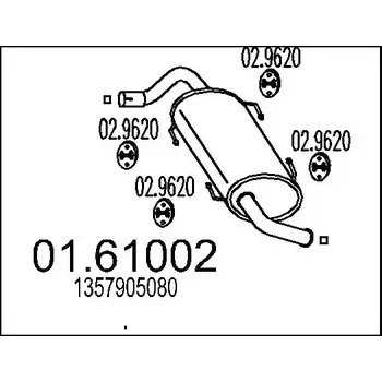 Auto-moto MTS Zadní tlumič výfuku MTS 01.61002